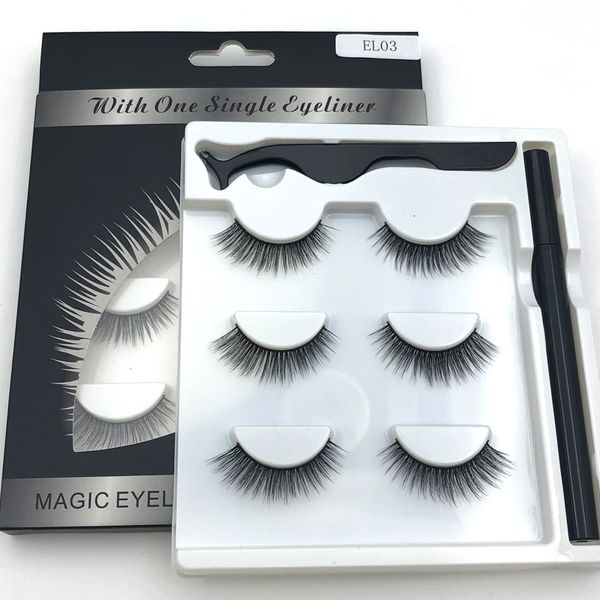 

false eyelashes rainsin 3 pairs magneteyelash magnetic liquid eyeliner & tweezer set waterproof long lasting eyelash