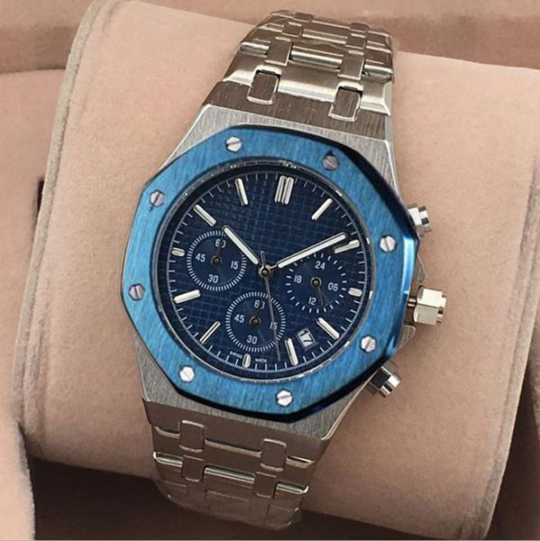

Mens Watches Stainless Steel Quartz Wrist Luxury Watch relogies for men relojes Best Gift All Subdials Work Wholesale Free Shipping