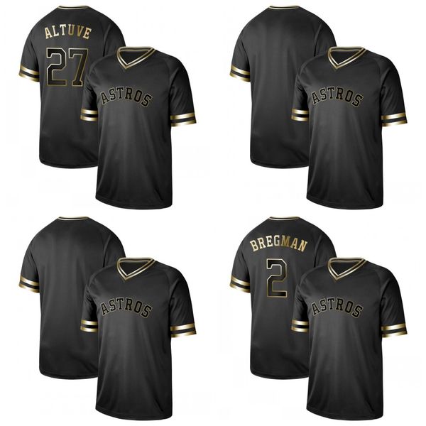 

2019 Mens Houston 2 Alex Bregman 27 Jose Altuve Astros Baseball Jerseys Stitched Shirt Blank No Name No Number