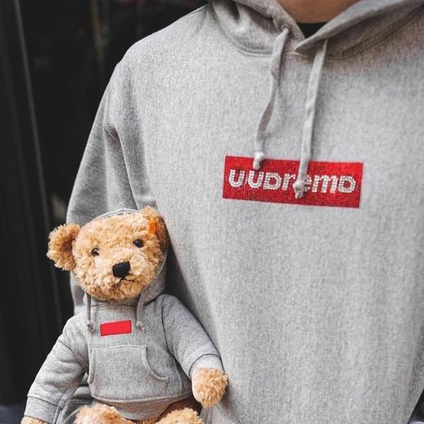 

25th years swaroki-box l0go hoodies joined high street высокое качество мужские дизайнерские роскошные толстовки женские пары 4 цвета свитер, Black