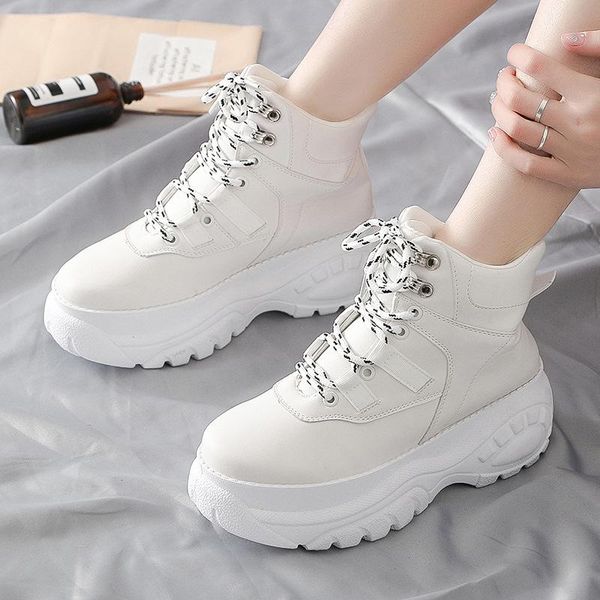 

womens shoes 2019 tide korean version of casual shoes women's thick-soled daddy shoes women pure color, Black