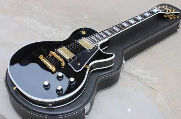

price new style 50th anniversary 1960 lp custom black electric guitar with hard case in stock