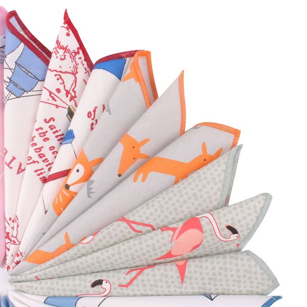 

костюмы животных платка мультфильм chest полотенце hanky ​​для мужчин женщины джентльмены платочки классического мужского handkerchief карма, Black;blue