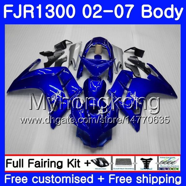 Corpo para Yamaha FJR1300A FJR1300 01 02 03 04 05 06 07 2aahm.0 FJR 1300 FJR-1300 2001 2002 2003 2005 2006 2007 FARATING Hot Factory Blue