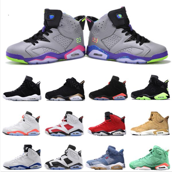 

new arrival men black infrared 6 6s basketball shoes mens cny carmine gatorade green tinker unc black cat designer trainers sneakers us 7-13