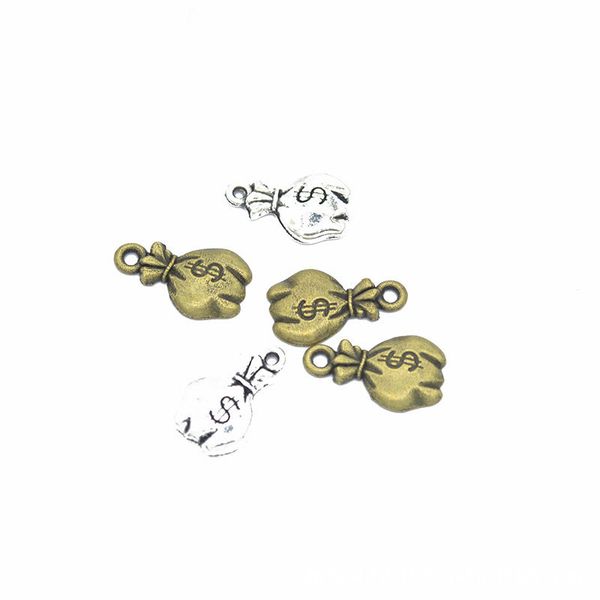 

bulk 500pcs/lot moneybag charms us dollar pendant 17*11mm antique silver tone & antique bronze tone colors, Bronze;silver
