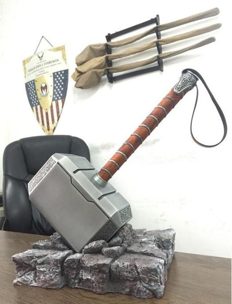

the avengers thor hammer 1:1 44cm metal model pure manual show base model costume party cosplay toy room decoration collection gift