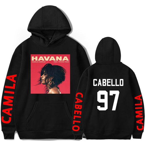 

camila cabello havana spring women sweatshirts hoodie funny harajuku casual fans hoodie men/women printing clothes ing, Black