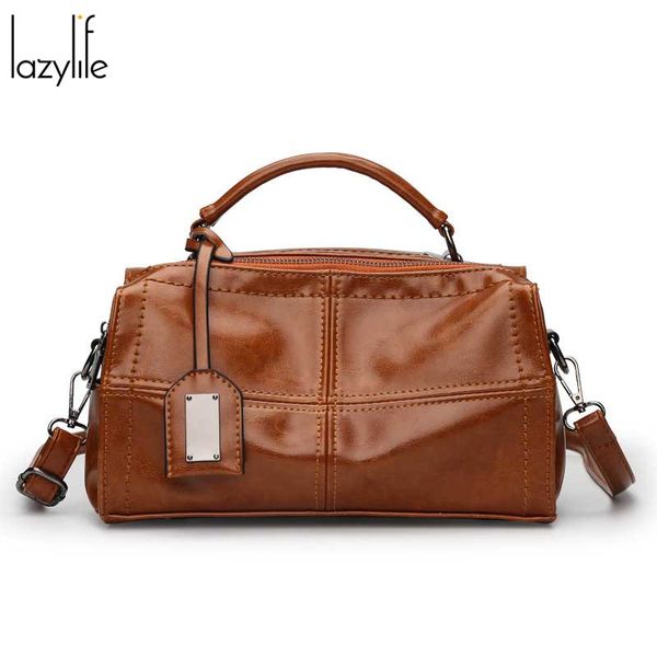 

lazylife oil wax leather handbag women luxury handbags handle shoulder bag for girls corssbody bag travelling