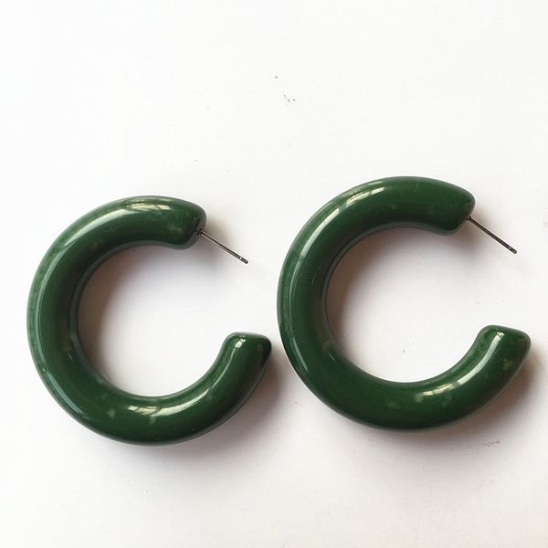 

ujbox 13 styles heavy synthetic stone earrings for women multicolor blue green yellow red geometric circle hoop earrings, Golden;silver