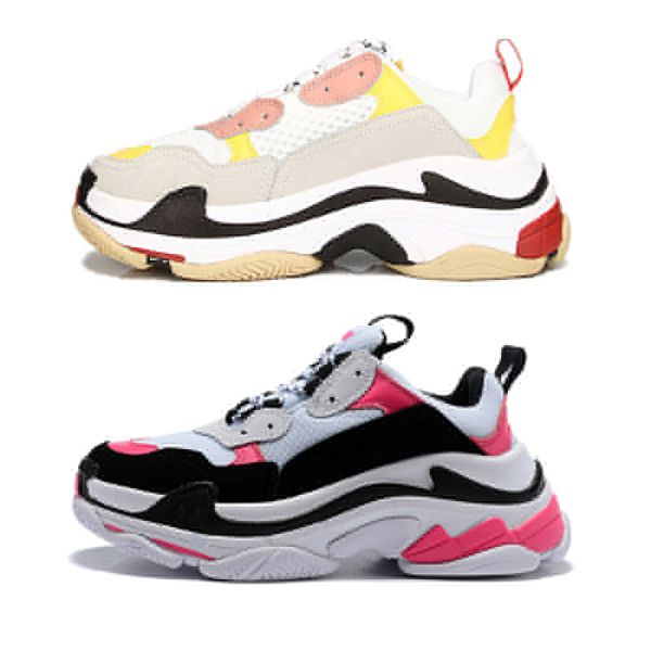 

paris 17fw triple s casual shoes men women black red white green pink fashion designer sneakers sports chaussures size 36-45 sale