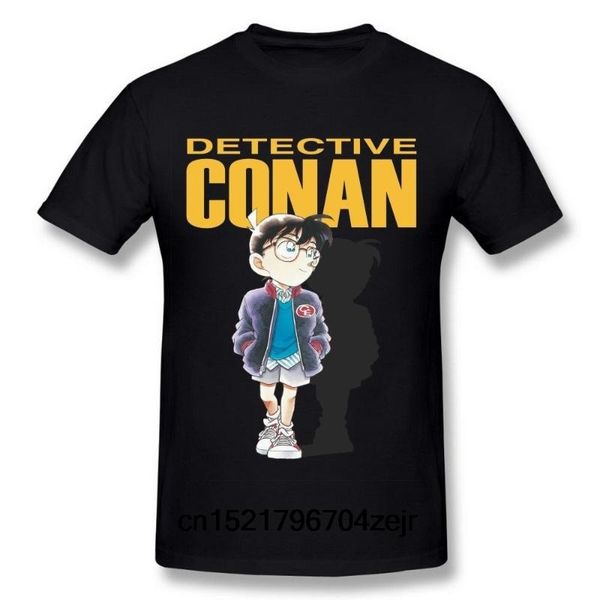 

men t shirt detective conan cartoon logo poster t shirt funny t-shirt novelty tshirt women, White;black