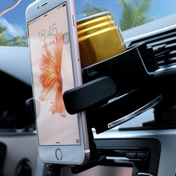 

multifunction car cup drink holder aiar vent outlet water bottle phone stand black drink holder car styling
