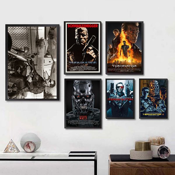 

retro posters and prints classic movie the terminator home room wall decoration vintage poster paintings printed wall decor