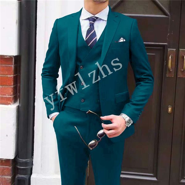 

красивая две кнопки groomsmen нотч groom смокинги мужского свадебное платье люди куртка blazer пром dinner костюмы (куртка + штаны + tie + v, Black;gray