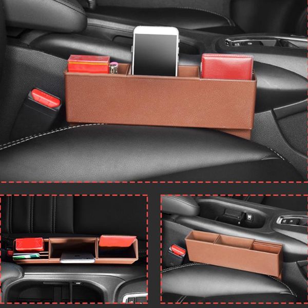 

car seat crevice storage box organizers multi-purpose car clearance storage case mobile phone card carrying pocket styling