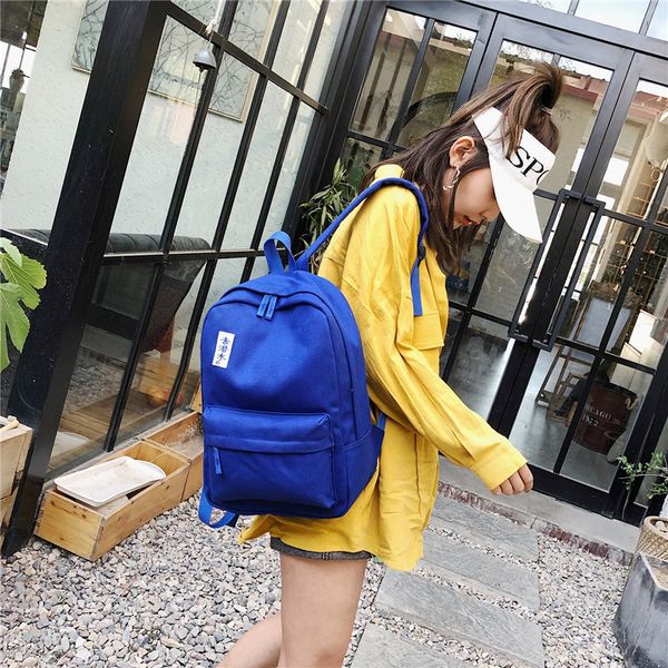 

2019 вскользь лета мужского китайского письма canvas pure color рюкзак сумка на ремень zipper пакетов плечо открытого мешок