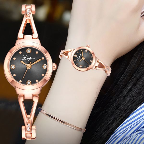 

lvpai luxury relogio casual dress montres femme bracelet watch women watches clock bayan saat exquis gift watch #a, Slivery;brown