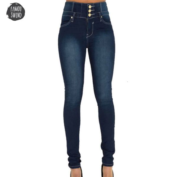 

for jeans women black high waist woman jeans high elastic plus size female stretch jeans washed skinny pencil pants, Blue