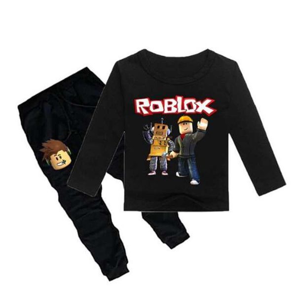 2019 2 12y Sleepwear Hot Sale T Shirts Roblox Printed Girls Boys Long Sleeve T Shirt Pants Casual Kpoptwo Pieces Home Pajamas Sets From Azxt51888 - canada styles t shirt sale roblox