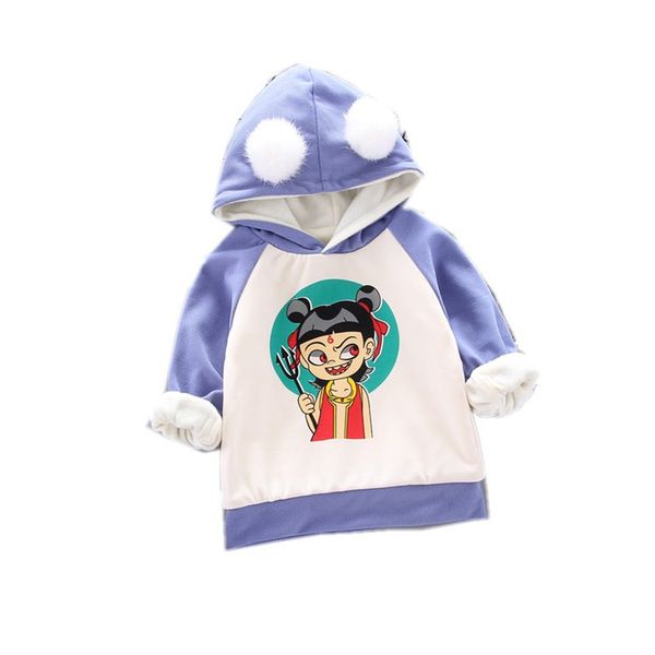 

girls warm coats winter kids cotton cute thick outerwear for baby girls children cartoon hoodies clothing coats doorout, Black