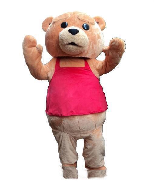 2019 Costume della mascotte dell'orsacchiotto del costume di ted del nuovo venditore di risposte positive di alta qualità 100% Trasporto libero