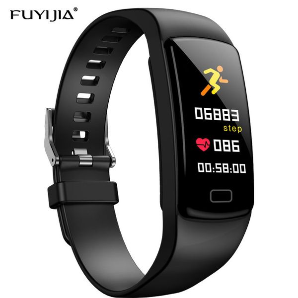 

fuyijia intelligent heart rate watch couple 2019 new smart watch men sports waterproof watches woman brand clock reloj mujer, Slivery;brown