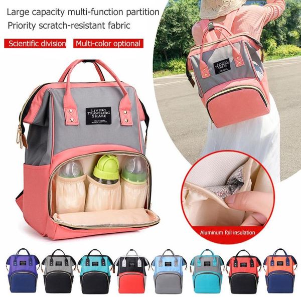 

new hit color mommy travel backpacks big nylon maternity nappy handle bags large capacity stroller mommy maternity backpack
