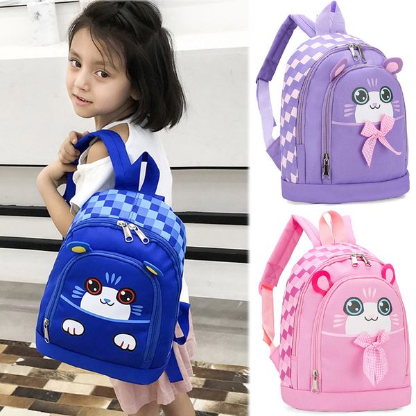

student boys&girls kids cartoon cat animal backpack toddler school bag