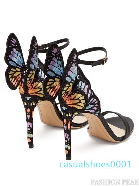 

goddess2019 chiara webster sophia butterfly wing leatherwear fine with sandals cc1, Black