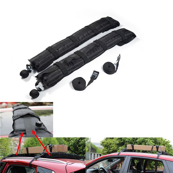 

carprie car roof rack universal self inflatable luggage carrier/car roof rack/ 180 lb capacity set of luggage racks black jy1