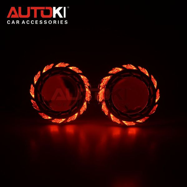 

autoki 2018 new turbine 3.0 inch super metal h1 with ccfl angel eyes bi-xenon projectors lens for h4 h7 9005 9006 headlight