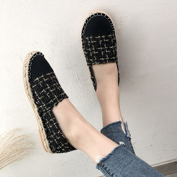 

korean shoes soft loafers with fur autumn mixed colors round toe female footwear casual sneaker 2020 new slip-on fall summer, Black
