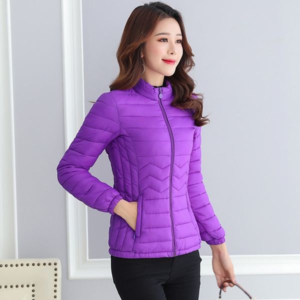 

women winter jackets woman coat cotton thin jacket short winter jacket korean slim plus size female parka coat wave pattern jacket, Black