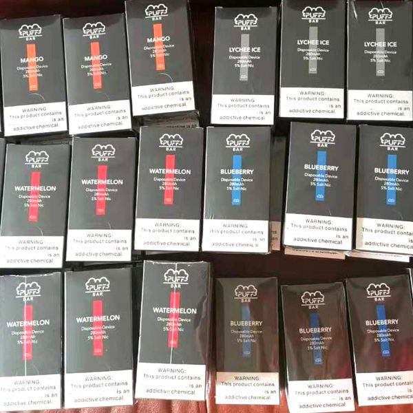 

Puff Bar Kit Disposable Vape Pen Pods Device 280mAh Battery 1.3ml Compatible Pod Empty Cartridges 10 Flavors Mango Watermelon dhl free