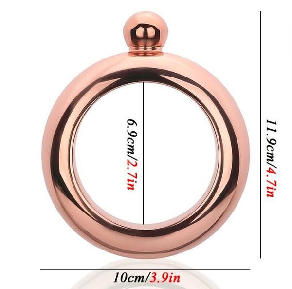 

creative bangle bracelet hip flask 100ml portable round chic elegant wine bottle whiskey vodka alcohol drinkware