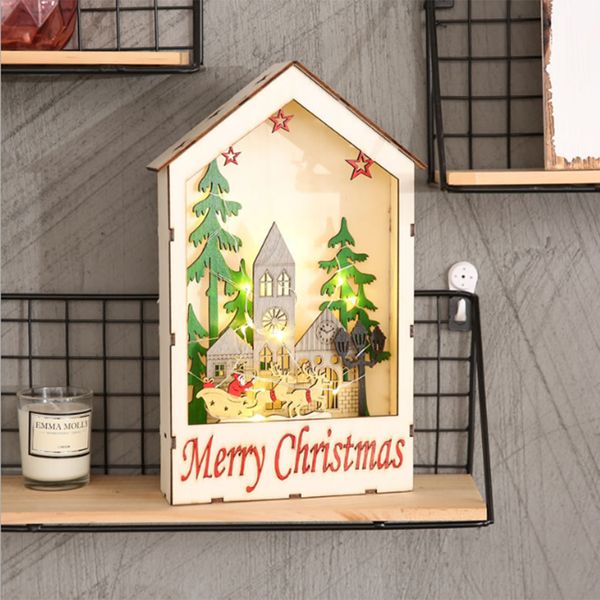 

christmas decoration 3d home decor led plaque sign christmas deer light wooden outdoor gifts party festival xmas teer