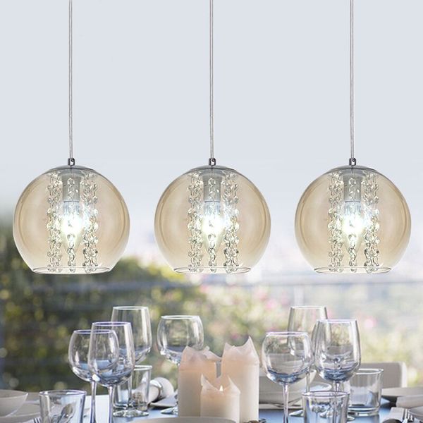2019 Modern Bried Dia 20cm Amber Glass Ball Pendant Light Fixture 2019 Modern Bried Dia 20cm Amber Glass Ball Pendant Light Fixture Fashion Diy Home Deco Living