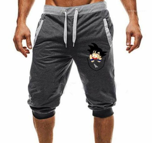

мужские дизайнерские шорты мода свободные шнурок капри мужские шорты повседневная активная мужская одежда dragon ball print, White;black