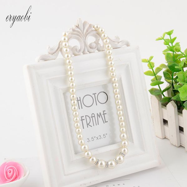 

imitation pearl necklace for woman neck decoration woman's chain wedding wedding party everyday wear classic jewelry, Silver