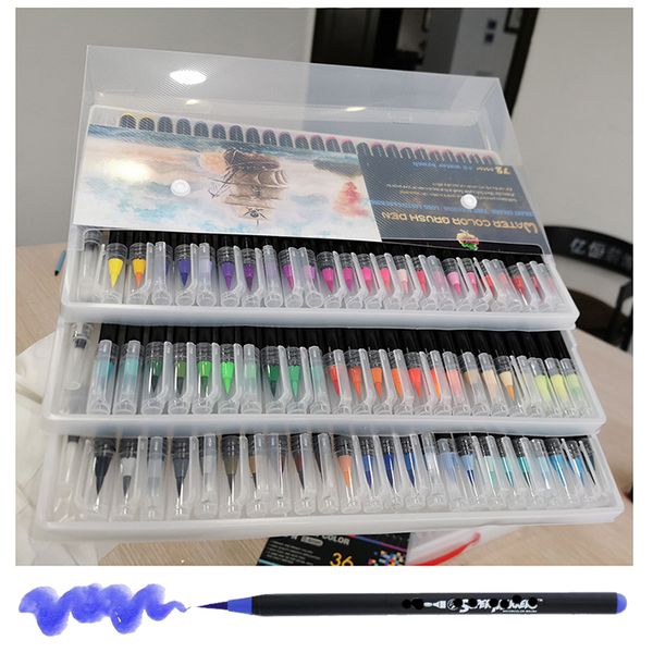 

72 colors marker set for painting draw watercolor brush pens