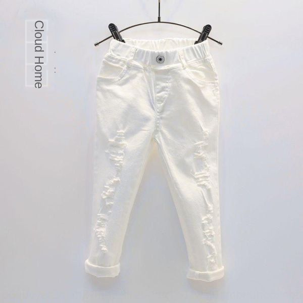 

children's jeans girl 2020 autumn in jeans and trousers pencil pants the big kids ripped boys trousers baby pencil pants, Blue