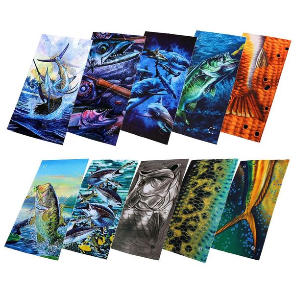 

outdoor sports cycling windproof face protection neck scarf headband fish bandanas new chic buffs