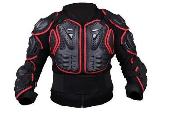 

2 colors full motorcycle body armor shirt jacket motocross back shoulder protector gear s-xxxl black red veste de moto