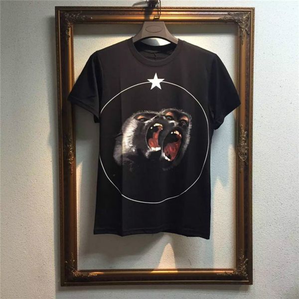 

новое лето мужская с коротким рукавом футболки рев орангутанг star tshirt новая мода tide стильные menstops 19s, White;black