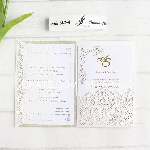 elegant wedding card invitation marriage with glittery insert card rsvp belly band offer customized printing wedding invitation templates cheap wedding card invitation template