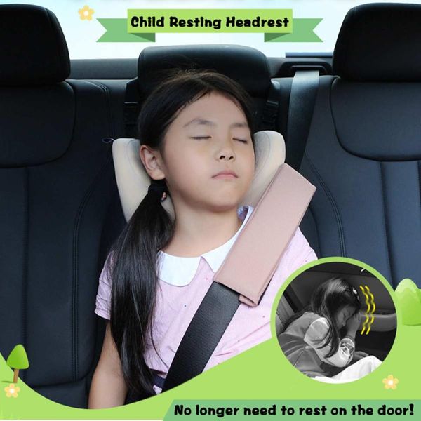 

child kid car seat neck pillow headrest sleeping head rest cushion support children nap for kids travel for 3 - 12 years old
