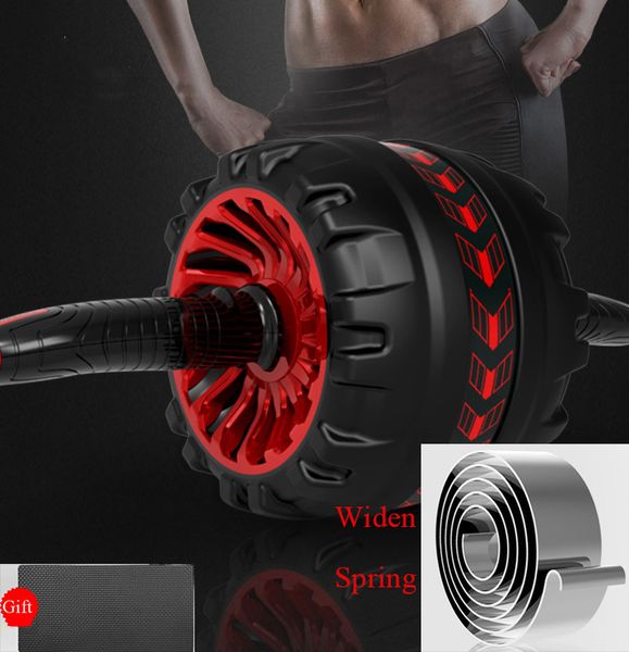 

fitness ab roller home gym abs wheel press roller abdominal trainer widen strong spring automatic rebound workout home equipment