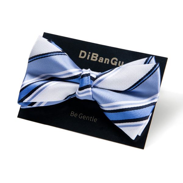 

DiBanGu 2019 New Arrival Cute Kids Bow Tie Children Blue Striped Necktie Fashion Baby Boy Girl Wedding Dress Accessories Bowties