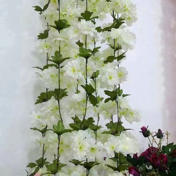 

2.2m artificial flowers ivy vine home wedding decoration rose fake flowers rattan string festival hanging silk flower